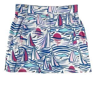 Talbots Nautical Sailboat Print Skort S